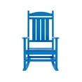 thumbnail image 4 of GARDEN Set of 2 Classic Plastic Adirondack Porch Rocking Chairs, Pacific Blue, 4 of 9
