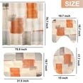 thumbnail image 4 of BSHAPPLUS 4PCS Shower Curtain Set 78.7inch Enlarge Bathroom Sets with Shower Curtain and Rugs Waterproof Shower Curtain Set with 12 Hooks, 4 of 9