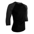 thumbnail image 1 of Playera Manga 3/4 Manga Ranglan Hombre Torso Negro, 1 of 4