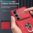 thumbnail image 4 of LeYi for S24 Plus 5G Case, Galaxy S24 Plus Case with Slide Camera Cover, 360 Full Body Military-Grade Phone Case with Kickstand for Samsung Galaxy S24 Plus, Red, 4 of 7