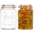 thumbnail image 1 of kitchentoolz 1 Gallon Glass Mason Storage Jars with Airtight Lids & Measurment Marks, Super Wide Mouth Canning Jars with Large Capacity for Pickles,, 1 of 7