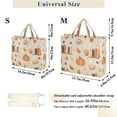 thumbnail image 2 of FORMRS Womens Corduroy Tote Bag Crossbody Shoulder Handbag with Pocket, Beige Fall Acorns Pattern, 2 of 7