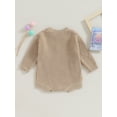 thumbnail image 4 of Caoirhny Baby Girls Autumn Winter Sweater Romper Long Sleeve Flower Embroidery Knit Romper, 4 of 9