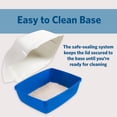 thumbnail image 3 of Ferplast Cosmic Outdoor Cat Litter Box - Waterproof Dog-Proof Cat Toilet with Tunnel Entry, High-Sided Base for Litter Containment, Easy-Clean Design, Durable Thermoplastic Resin in Blue, 3 of 5