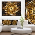 thumbnail image 1 of Fractal 3D Yellowish Hexagon - Abstract Canvas Art Print, 1 of 3
