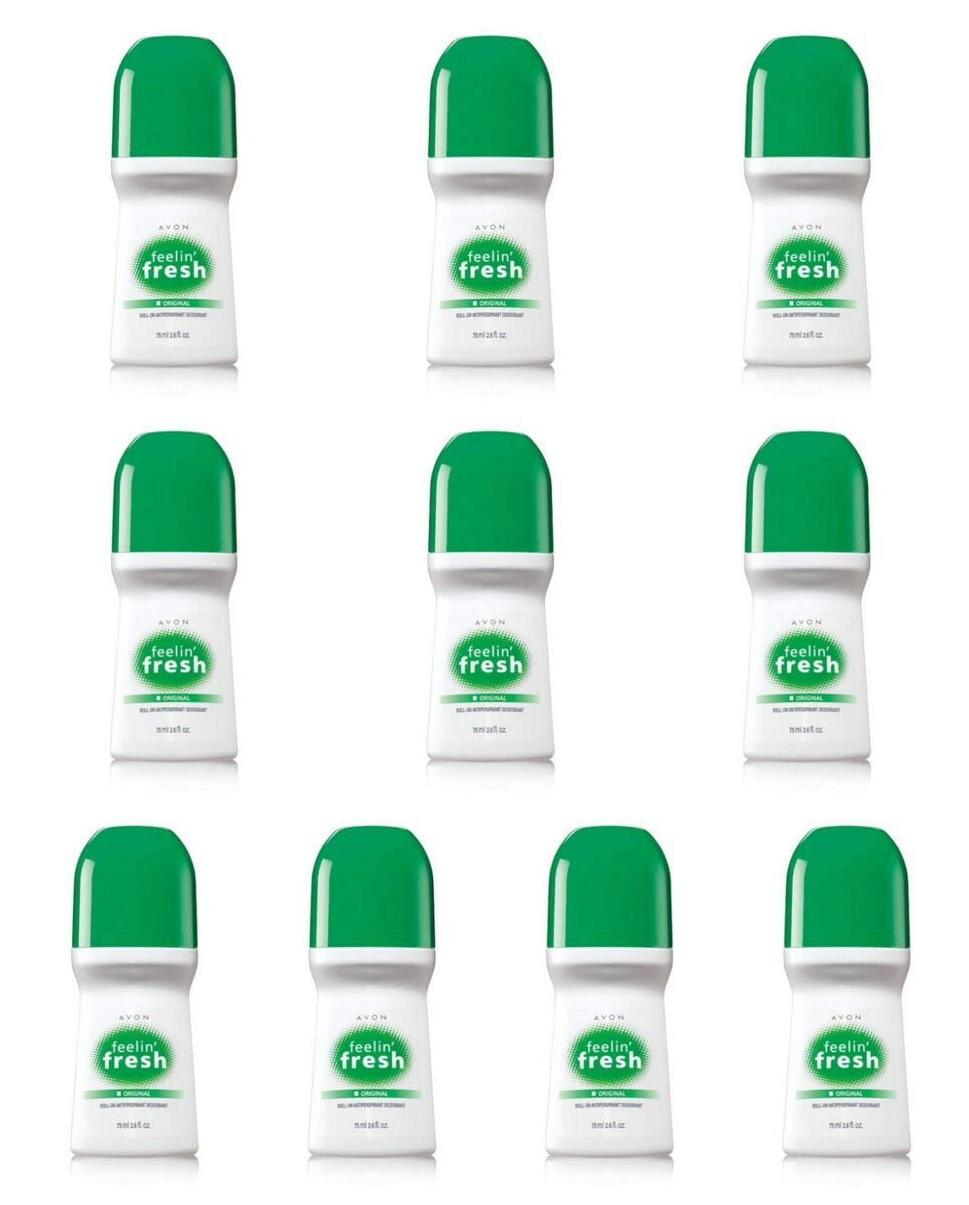 Avon Feeling Fresh Roll-On Anti-Perspirant Deodorant, 2.6 oz, Pack of 12 - Long-Lasting Protection