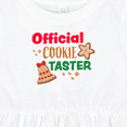 thumbnail image 4 of Inktastic Christmas Official Cookie Taster with Bell and Star Cookie Girls Baby Dress, 4 of 5