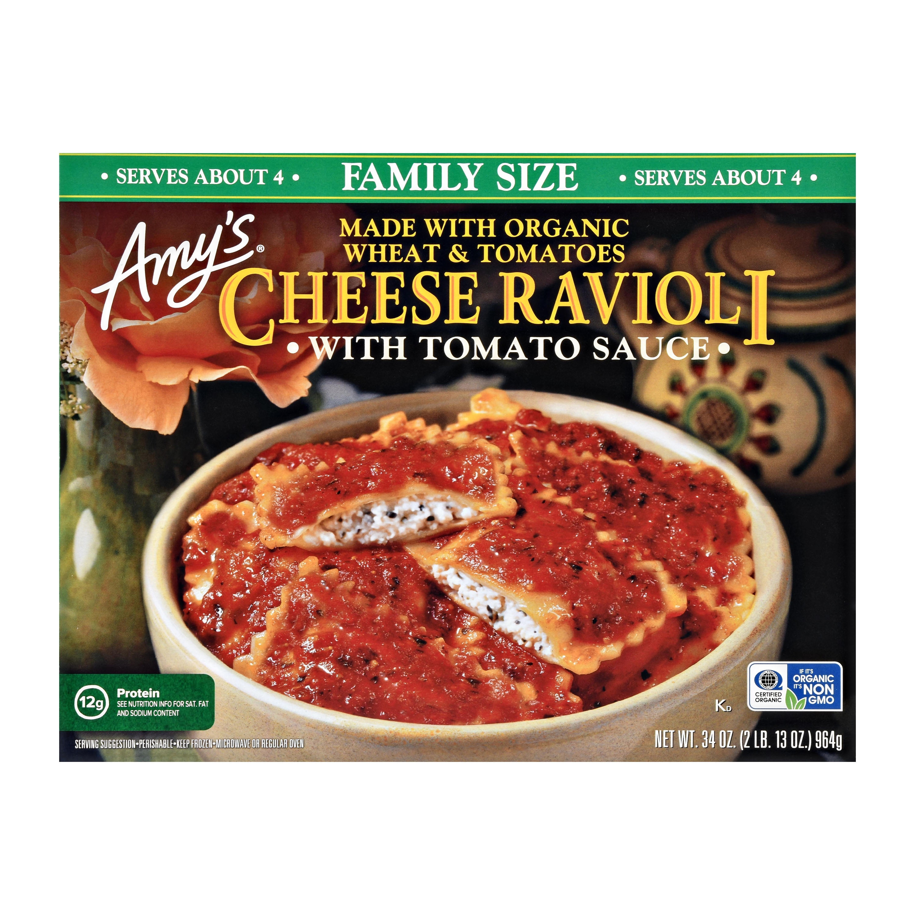 Amys Kitchen Amys Family Size Cheese Ravioli Walmart Com Walmart Com