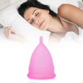 thumbnail image 4 of Menstrual Cup Soft Silicone Women Menstrual Cup Elastic Reusable Period Cup for Body Care S 6.2x4.3cm / 2.44x1.69in, 4 of 5