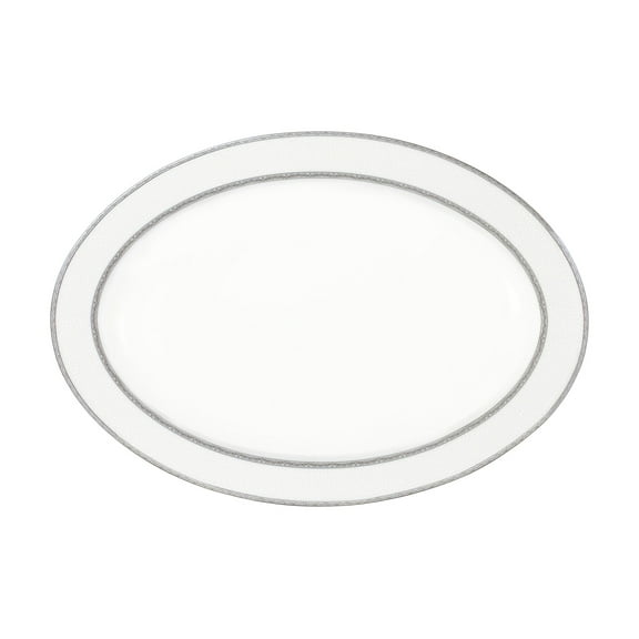 Stylish and Elegant Design Bone China 14" Serving Platter, Great to Use with Dinnerware Set - 14 Inches, Arianna