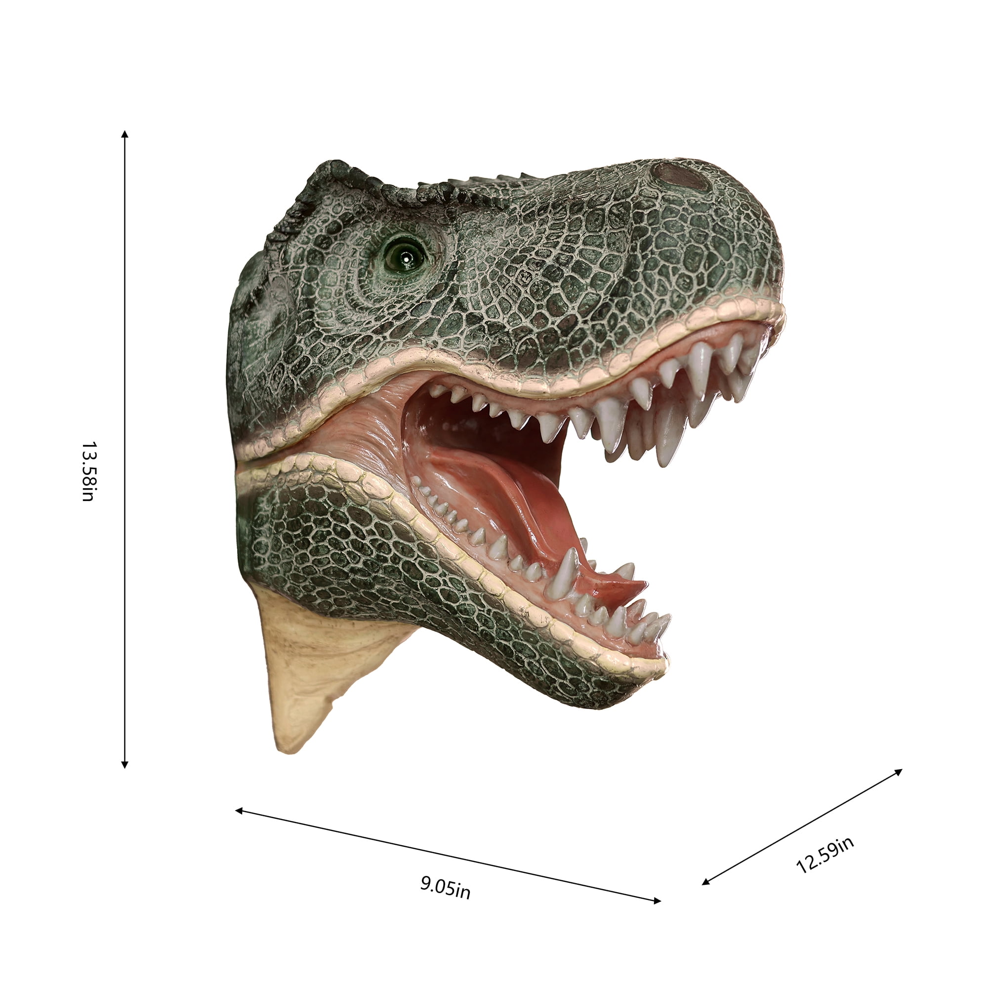 Dinosaur Head Sculpture Wall Mounted Ornament