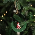 thumbnail image 1 of Adornos colgantes navideños, decoraciones navideñas, regalos navideños, colgante navideño de hierro forjado de extraterrestre, muñeco de nieve, reno, Papá Noel, adorno para árbol de Navidad, decoració, 1 of 7