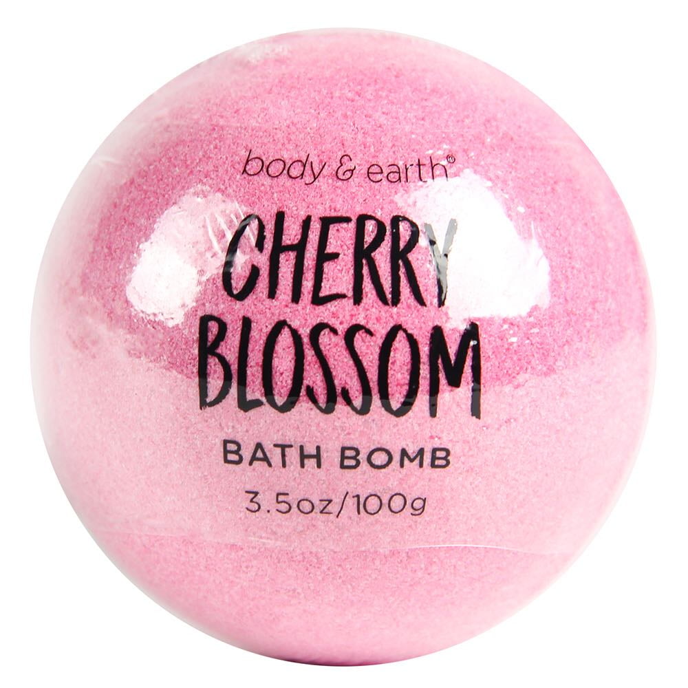 Body & Earth Relaxing, Nourishing and Luxurious Cherry Scent Bath Bomb, 3.5 oz.