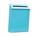 thumbnail image 2 of Wall Mount Mailbox Decorative Letter Box Postbox Large Capacity Newspaper Holder Blue, 2 of 8