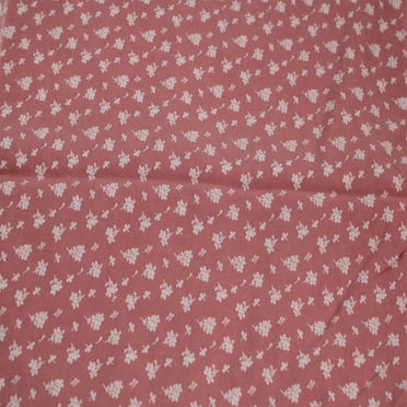 Powder Pink Off White 55" Wide Printed 100% Rayon Challis Fabric by The Yard-(155 GSM) -Lightweight, Non-Stretched-for Apparel, Skirts, Dresses, Headbands, Home Decor & DIY.