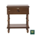 thumbnail image 3 of Vivienne Walker Edison Easy Assembly Solid Wood Spindle 1-Drawer Nightstand, Set of 2 - Dark Brown, 3 of 12