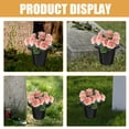 thumbnail image 2 of Gravesite Flower Holder Lotus Base Pot Small Flowerpot Decor Cemetery Decorations Stand Plastic 8 Pcs, 2 of 6