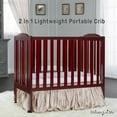 thumbnail image 3 of Dream On Me 2-in-1 Folding Portable Mini Crib, Cherry, 3 of 7