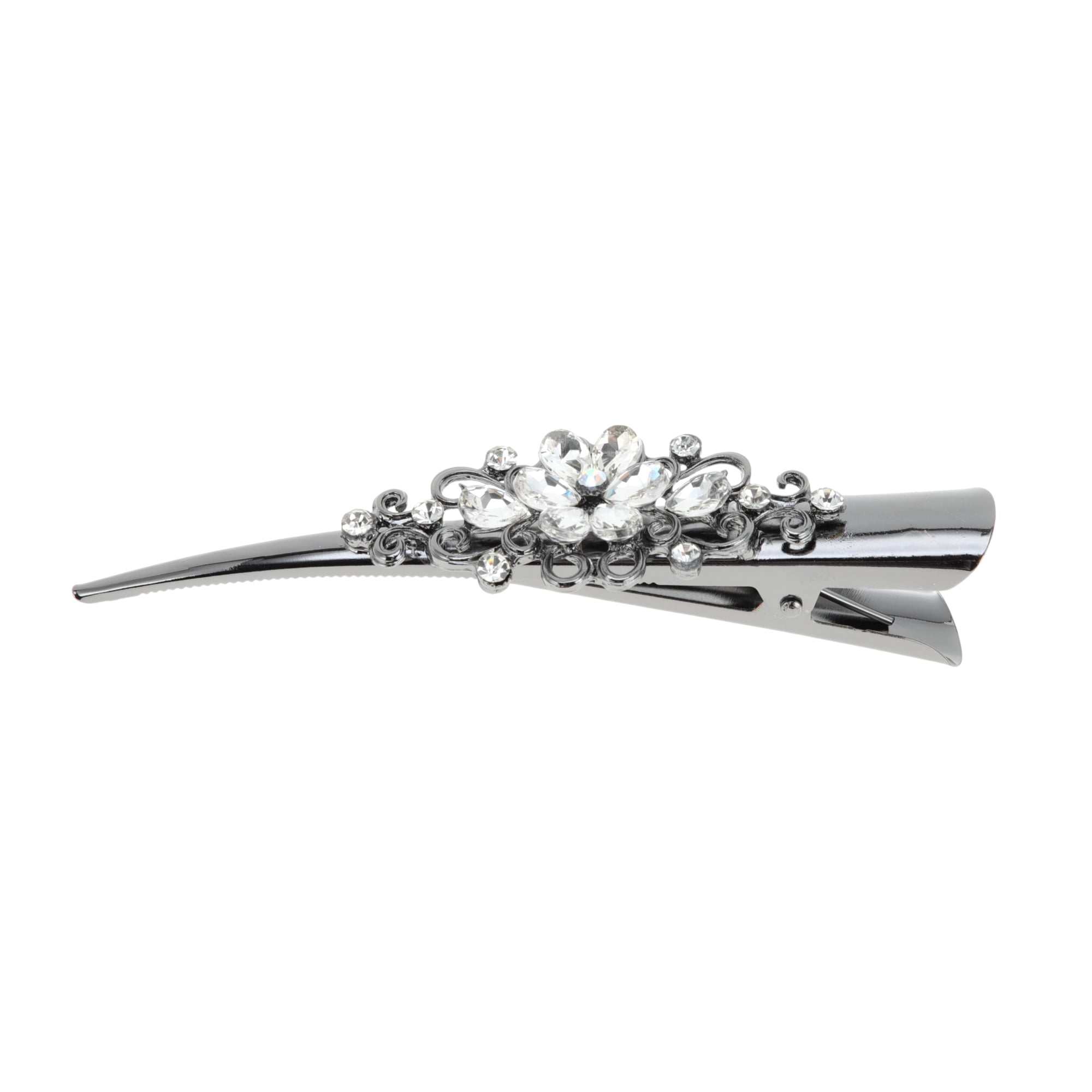 Unique Bargains Vintage Home Use Daily Styling Floral Hair Clips White