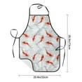 thumbnail image 4 of Naloa 1Pack Adjustable Bib Apron Waterdrop Resistant Cooking Kitchen Aprons for Women Men Chef, Koi Fish Corals,Spring Summer Print, 4 of 5