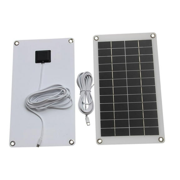 Tizuqe 10W 12V Solar Panel With Type C Port For Outdoor Security Camera Garden Light