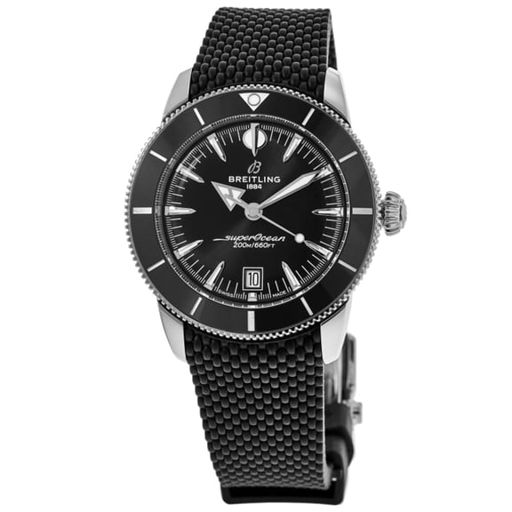Breitling Superocean Heritage Automatic 42 Black Dial Rubber Strap Men's Watch AB3111241B1S1