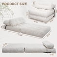 thumbnail image 2 of Folding Sofa Bed, Folding Chair Bed with Pillow, Convertible Lazy Sofa Bed with High-Density Support Foam, Fold Out Chair for Small Spaces Living Room Bedroom,, 2 of 6