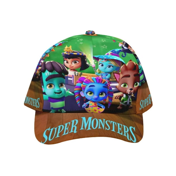 Súper Monstruos Gorra de Béisbol para Hombres, Mujeres y Niños, Gorra Clásica de Visera Plana, Gorra Hip Hop Trucker, Snapback Ajustable