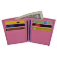 thumbnail image 4 of Men's Mini Slim Thin Bifold Genuine Leather ID Card Bill Holder Wallet (Pink), 4 of 6