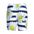 thumbnail image 4 of Picia Daisy Striped Nautical Pajama Shorts for Men, Men's Pajama Bottoms, Sleepwear,Short Pajama Pants-X-Large, 4 of 9