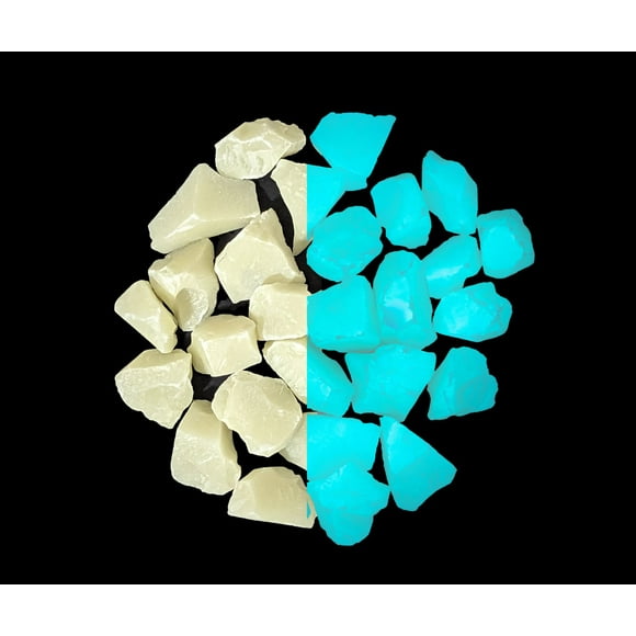 8-15mm Premium Grade Glow Rocks - Aqua