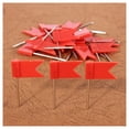 thumbnail image 2 of 100 Épingles de Carte en Forme de Drapeau, Épingles de Dessin en Liège pour Tableau d'Affichage, Épingles à Pousser Rouges, 100 X Épingles à Pousser en Forme de Drapeau, Rouge, 2 of 3