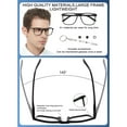 thumbnail image 4 of OCCI CHIARI Reading Glasses Men Big 6.0 Readers Nifty Magnifying Eyeglasses with Spring Hinges, Acrylic Lens(1.0 1.5 2.0 2.5 3.0 3.5 4.0 5.0 6.0) Anti Glare Relieve Eyestrain, 4 of 7