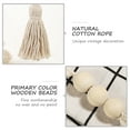 thumbnail image 2 of Raindrops Vosarea 4pcs Cotton Tassel Beads Hanging Natural Wood Beads Hanging Ornaments Closet Door Handle Decorations, 2 of 6