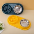 thumbnail image 3 of Slow Feeder Dog Bowl Stainless Steel Double Dish 2 in 1 Pet Food Water Bowl Design Leak Proof Outer Ring Durable Pet Supplies for Cats Dogs, 3 of 3