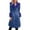Blue, variant on Women's Sexy Leather Trench Coat with Lapel Collar Long Jacket Outerwear Stylish Button Down Sleeve