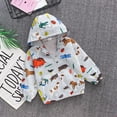 thumbnail image 2 of Fengyings Clearance Toddler Baby Boys Girls Hooded Jacket Windbreaker Lightweight Cute Print Coat Autumn Long Sleeve Windproof Outwear, 2 of 9
