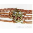 thumbnail image 4 of Hunger Games Inspired Leather Cord Mockingjay Bracelet, 4 of 5