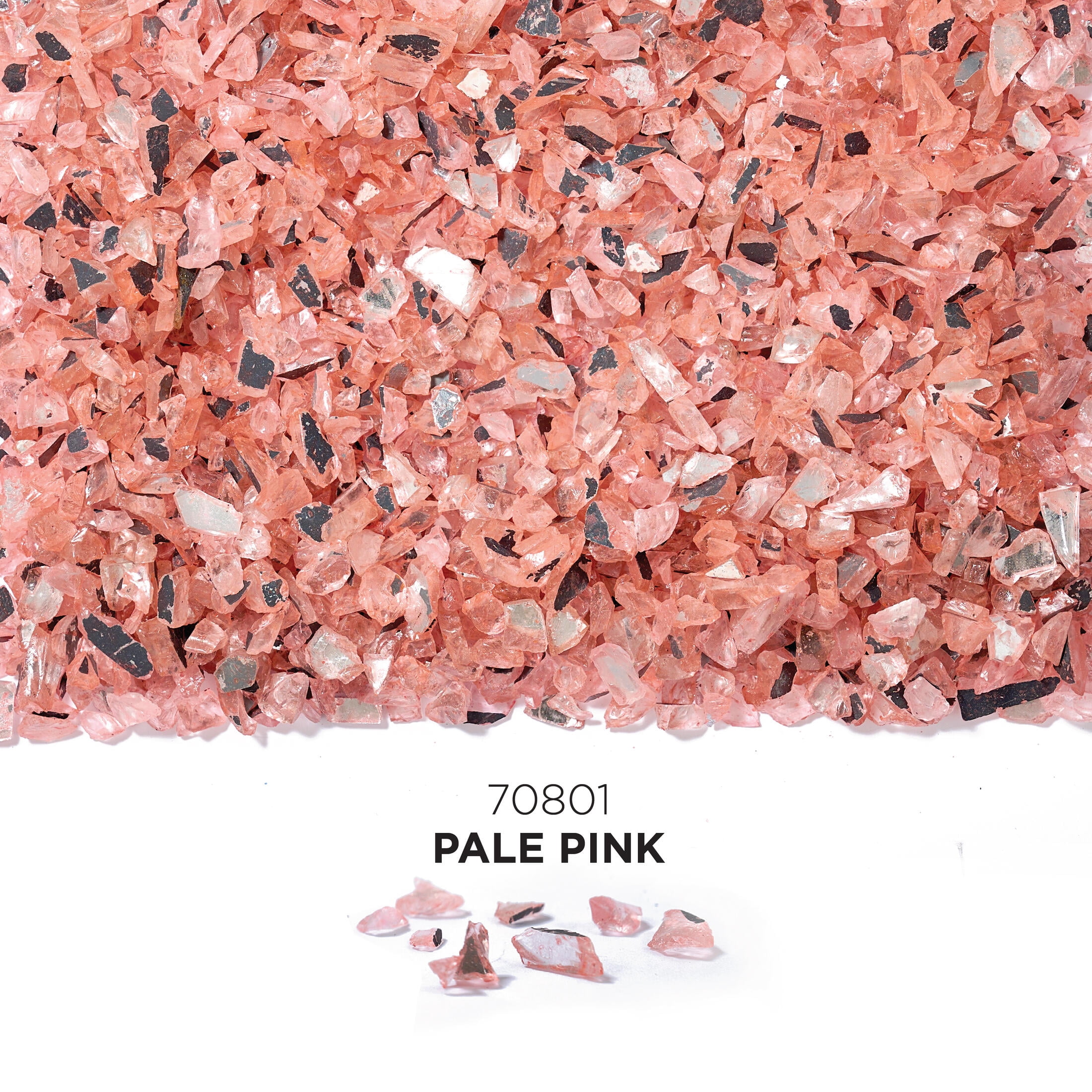 (3 pack) Plaid Fragment Effects Glass Chips, Pale Pink, 6 oz