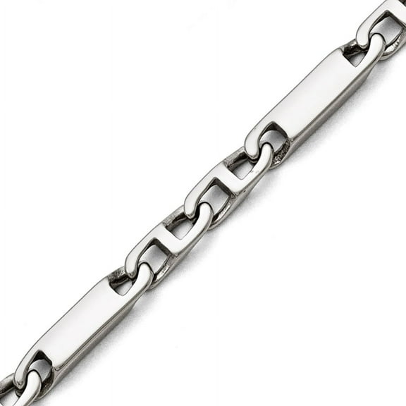 Chisel  Stainless Steel Polished 8 inch Fancy Link Bracelet