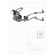 thumbnail image 1 of Backside esqueleto humano dibujo Set cumpleaños gracias tarjeta postal correo lado 20pcs, 1 of 3