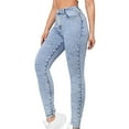 thumbnail image 6 of Womens Mid Rise Skinny Jeans Stretchy Butt Lift Tummy Control Trendy Jeggings Denim Pants, 6 of 6