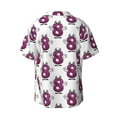 thumbnail image 5 of Uemuo Cute Number 8 Pattern Cotton Linen Short Sleeve Shirts,Casual Lightweight Button Down Shirts,Vacation Beach Summer Tops-4X-Large, 5 of 7