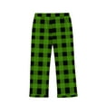thumbnail image 6 of AHTJRT Girls Boys Plaid 2 Piece Pajama Set Crewneck Tee Shirt and Pants Set Comfort Long Sleeves Outfits Casual Lounge Sleepwear Set Green 9-10 Years, 6 of 8
