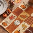 thumbnail image 6 of Sm:)e Orange Plaid Turkey Maple Leaf Pumpkin Print Thanksgiving Placemats 12x18 Inch Set of 4, Kitchen & Dining Table Decor, Fall Party Decoration Supplies, 6 of 7