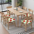 thumbnail image 6 of Summer Watermelon Seat Covers for Dining Room Chairs Set Of 6,Stretch Printed Washable Chair Seat Cover with Elastic Ties and Button,Removable Waterproof Couch Cushion Covers, 6 of 6