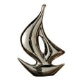thumbnail image 1 of Estatua de barco de vela, adorno de , gabinete coleccionable, decoración del hogar, adorno de cerámica creativo para dormitorio, escultura de plateado, 1 of 8