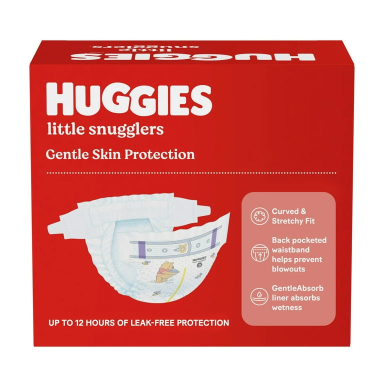 Huggies Little Snugglers Baby Diapers, Size 4 (22-37 lbs), 104 Ct 