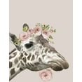 thumbnail image 2 of Nan 20x24 White Modern Wood Framed Museum Art Print Titled - Peek A Boo Giraffe II, 2 of 4