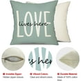 thumbnail image 6 of Farmhouse Pillow Covers 20x20 Set of 4,Eucalyptus Leaves Decorations Truck Vase Home Sweet Home Linen Cushion Case Gifts for Home Decor\u2026, 6 of 6